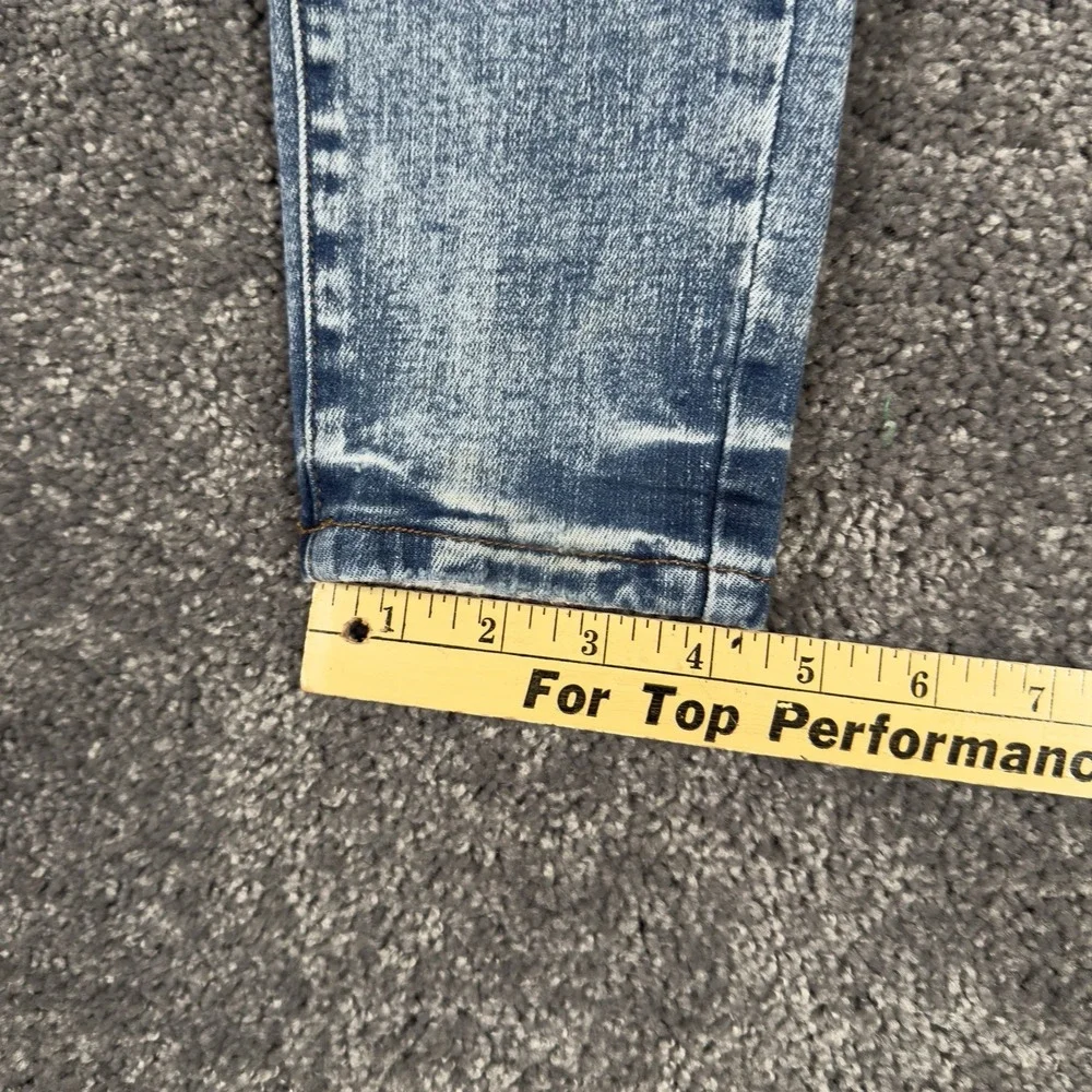 Judy Blue Skinny Fit Jeans Womens 9/29 Blue Distressed Stretch 28x27 Whiskering